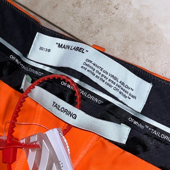 Off-White Nylon Oversized Pants Orange Tailoring Fit Size 48 - Picture 5 of 14